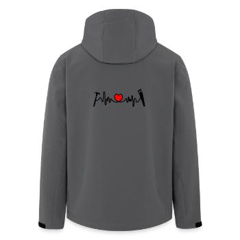 Logo pour charpentier charpentier - Veste softshell homme en polyester recyclé Stanley/Stella - charbon - Dos - AI Model Male 185 light (185cm)
