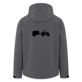 Tractor with vulture tank - Men’s Recycled Softshell Jacket by Stanley/Stella - anthracite - Back - AI Model Male 185 light (185cm)