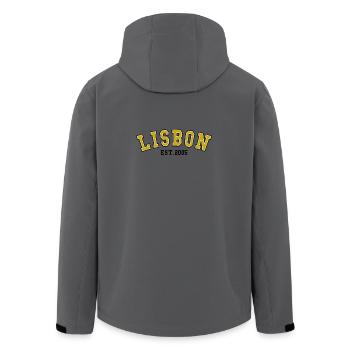 Lissabon Est. 2005 - Recycelte Männer Softshell-Jacke von Stanley/Stella - Anthrazit - Hinten - AI Model Male 185 light (185cm)