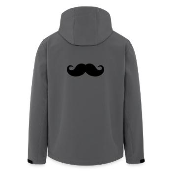 Schnurrbart - Recycelte Männer Softshell-Jacke von Stanley/Stella - Anthrazit - Hinten - AI Model Male 185 light (185cm)