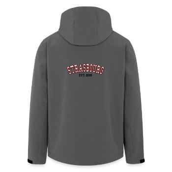 Strasbourg Est. 2006 - Men’s Recycled Softshell Jacket by Stanley/Stella - anthracite - Back - AI Model Male 185 light (185cm)