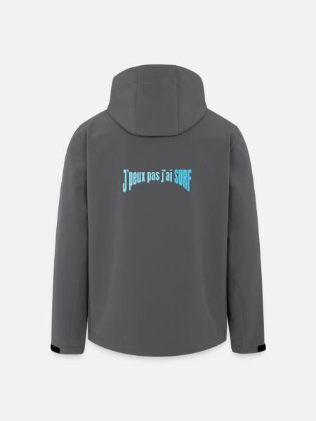 J'peux pas j'ai SURF - Veste softshell homme en polyester recyclé Stanley/Stella - charbon