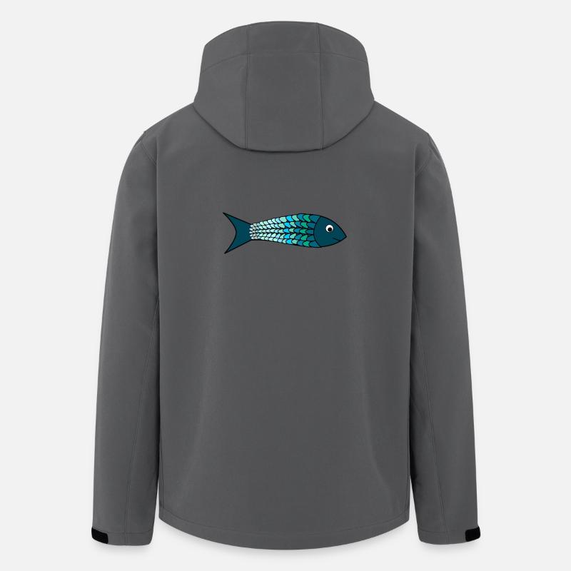 PÂQUES.POISSON. POISSON D'AVRIL. VACANCES. ETE - Veste softshell homme en polyester recyclé Stanley/Stella - charbon