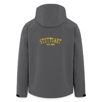 Stuttgart Est. 2005 - Men’s Recycled Softshell Jacket by Stanley/Stella - anthracite - Back - AI Model Male 185 light (185cm)