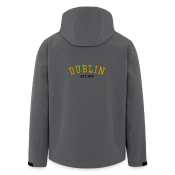 Dublin Est. 1975 - Men’s Recycled Softshell Jacket by Stanley/Stella - anthracite - Back - AI Model Male 185 light (185cm)