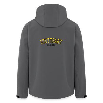 Stuttgart Est. 1966 - Men’s Recycled Softshell Jacket by Stanley/Stella - anthracite - Back - AI Model Male 185 light (185cm)