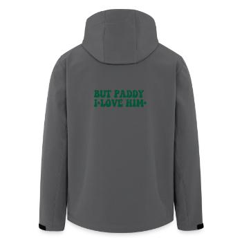 But Paddy I Love Him - Green Typography - Men’s Recycled Softshell Jacket by Stanley/Stella - anthracite - Back - AI Model Male 185 light (185cm)
