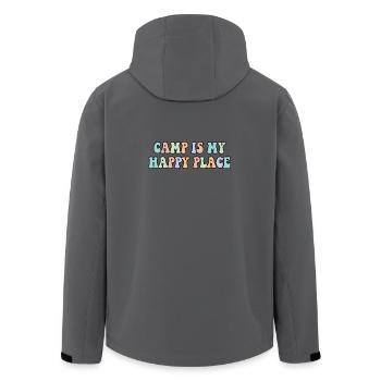 Camp ist mein glücklicher Ort Camping Lover Shirt - Recycelte Männer Softshell-Jacke von Stanley/Stella - Anthrazit - Hinten - AI Model Male 185 light (185cm)