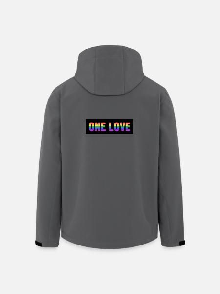 one love - Men’s Recycled Softshell Jacket by Stanley/Stella - anthracite