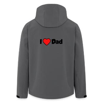 I love Dad - Recycelte Männer Softshell-Jacke von Stanley/Stella - Anthrazit - Hinten - AI Model Male 185 light (185cm)