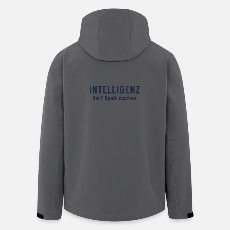 L’intelligence peut être amusante Conception d’affirmations - Veste softshell homme en polyester recyclé Stanley/Stella - charbon