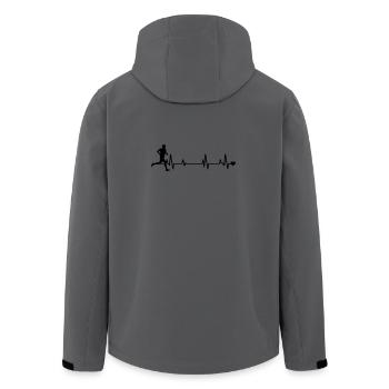 Läufer - Recycelte Männer Softshell-Jacke von Stanley/Stella - Anthrazit - Hinten - AI Model Male 185 light (185cm)