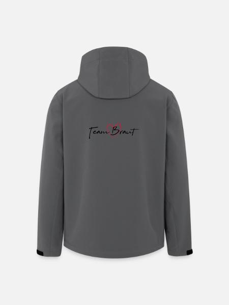 Team Bride Heart Hen Party - Men’s Recycled Softshell Jacket by Stanley/Stella - anthracite