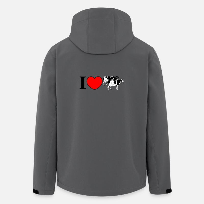 Herzkuh Emblem - Recycelte Männer Softshell-Jacke von Stanley/Stella - Anthrazit