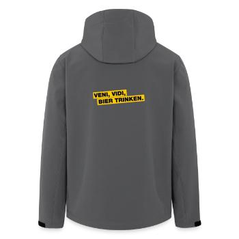 Veni, Vidi, Bier trinken - Recycelte Männer Softshell-Jacke von Stanley/Stella - Anthrazit - Hinten - AI Model Male 185 light (185cm)