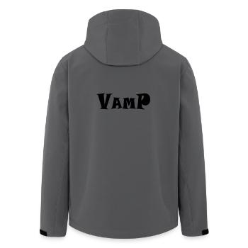 VAMP - Recycelte Männer Softshell-Jacke von Stanley/Stella - Anthrazit - Hinten - AI Model Male 185 light (185cm)
