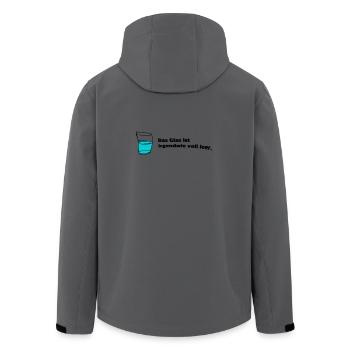 Glass fully empty - Men’s Recycled Softshell Jacket by Stanley/Stella - anthracite - Back - AI Model Male 185 light (185cm)
