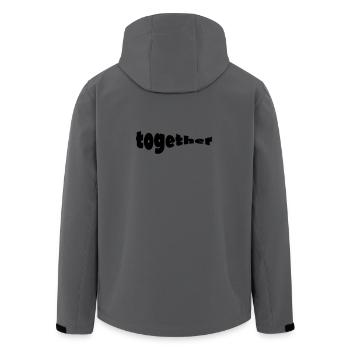 together - Men’s Recycled Softshell Jacket by Stanley/Stella - anthracite - Back - AI Model Male 185 light (185cm)