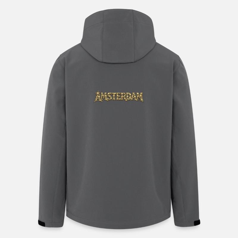 Police du crâne d’AMSTERDAM - Veste softshell homme en polyester recyclé Stanley/Stella - charbon