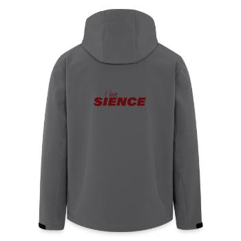 I LOVE SCIENCE - Recycelte Männer Softshell-Jacke von Stanley/Stella - Anthrazit - Hinten - AI Model Male 185 light (185cm)