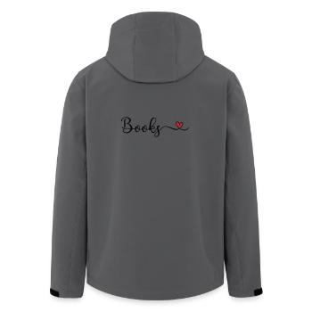 Bücher - Recycelte Männer Softshell-Jacke von Stanley/Stella - Anthrazit - Hinten - AI Model Male 185 light (185cm)
