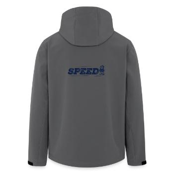 Speed Faultier Shirt, Retro, vintage Style - Recycelte Männer Softshell-Jacke von Stanley/Stella - Anthrazit - Hinten - AI Model Male 185 light (185cm)