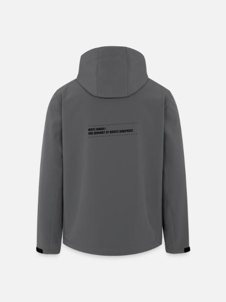 Dummheit ist eingepreist - Recycelte Männer Softshell-Jacke von Stanley/Stella - Anthrazit
