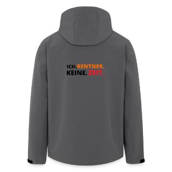 Rentner Funshirt - Rentner Sprüche – Ruhestand - Recycelte Männer Softshell-Jacke von Stanley/Stella - Anthrazit - Hinten - AI Model Male 185 light (185cm)