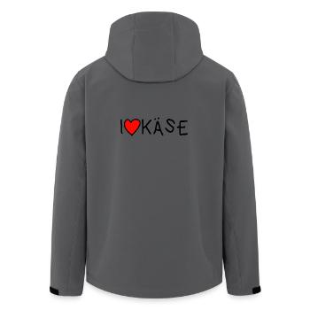 Käse Käseliebhaber Lebensmittel - Recycelte Männer Softshell-Jacke von Stanley/Stella - Anthrazit - Hinten - AI Model Male 185 light (185cm)