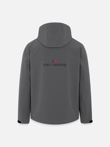 I Love Trail Running - Men’s Recycled Softshell Jacket by Stanley/Stella - anthracite