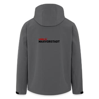 Karl Maxvorstadt Retro Wortspiel - Recycelte Männer Softshell-Jacke von Stanley/Stella - Anthrazit - Hinten - AI Model Male 185 light (185cm)