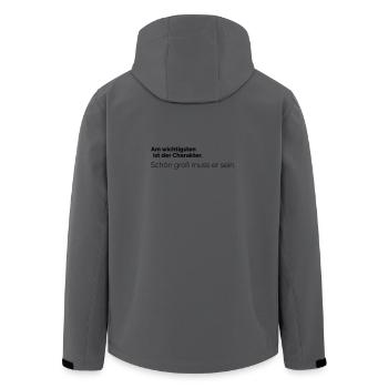 Grosser Charakter - Recycelte Männer Softshell-Jacke von Stanley/Stella - Anthrazit - Hinten - AI Model Male 185 light (185cm)