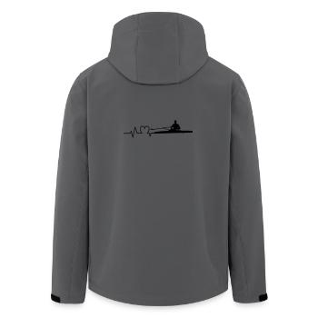 Rudern Herzschlag Ruderer Einer - Recycelte Männer Softshell-Jacke von Stanley/Stella - Anthrazit - Hinten - AI Model Male 185 light (185cm)