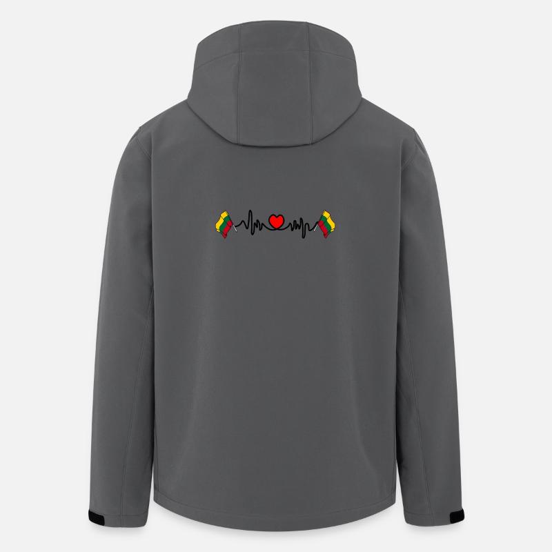 Herzfrequenz-Cardio für Litauen - Recycelte Männer Softshell-Jacke von Stanley/Stella - Anthrazit
