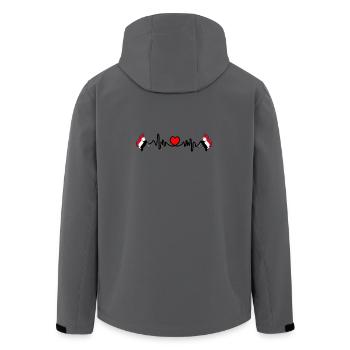 Heart rate cardio for Yemen - Men’s Recycled Softshell Jacket by Stanley/Stella - anthracite - Back - AI Model Male 185 light (185cm)