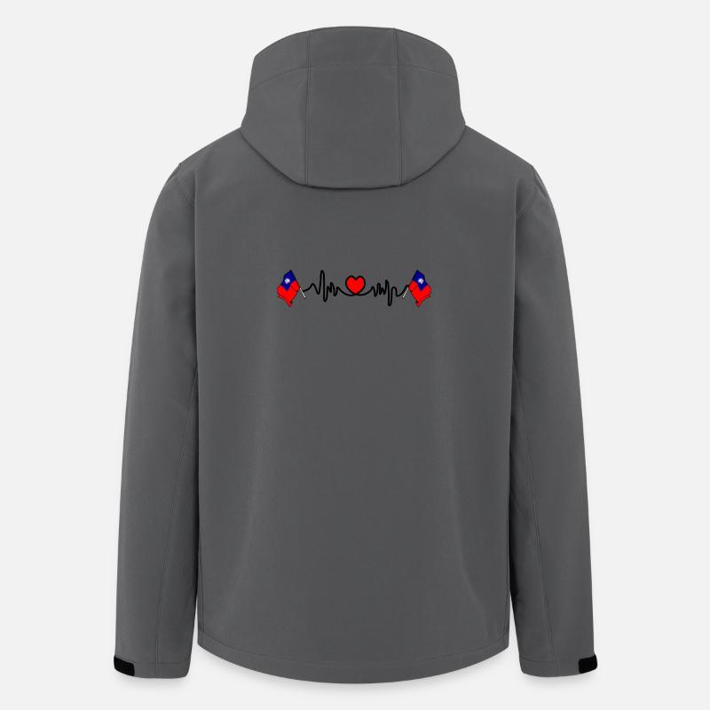 Herzfrequenz-Cardio für Taiwan - Recycelte Männer Softshell-Jacke von Stanley/Stella - Anthrazit