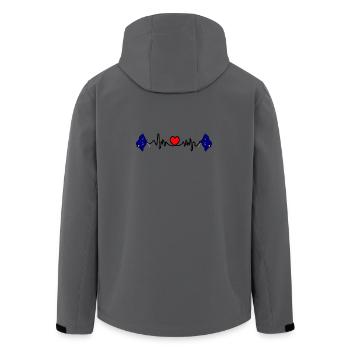 Heart rate cardio for Alaska - Men’s Recycled Softshell Jacket by Stanley/Stella - anthracite - Back - AI Model Male 185 light (185cm)