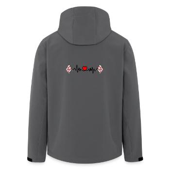 Heart rate cardio for the province of Drenthe - Men’s Recycled Softshell Jacket by Stanley/Stella - anthracite - Back - AI Model Male 185 light (185cm)