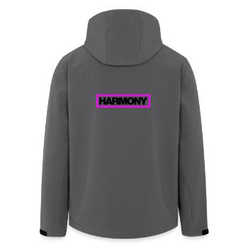 Typo HARMONY Kontur 2C - Recycelte Männer Softshell-Jacke von Stanley/Stella - Anthrazit - Hinten - AI Model Male 185 light (185cm)