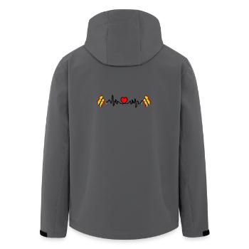 Heart rate cardio for the province of Overijssel - Men’s Recycled Softshell Jacket by Stanley/Stella - anthracite - Back - AI Model Male 185 light (185cm)