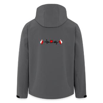 Heart rate cardio for the province of Utrecht - Men’s Recycled Softshell Jacket by Stanley/Stella - anthracite - Back - AI Model Male 185 light (185cm)