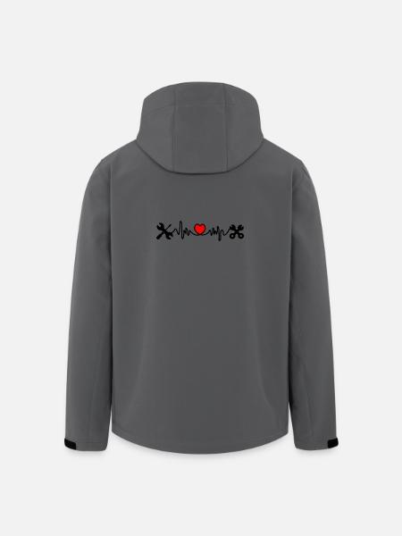 Tools with heart cardiogram - Men’s Recycled Softshell Jacket by Stanley/Stella - anthracite