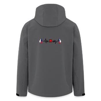 Heart rate cardio for Czech Republic - Men’s Recycled Softshell Jacket by Stanley/Stella - anthracite - Back - AI Model Male 185 light (185cm)