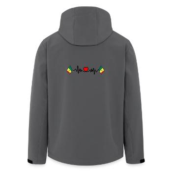 Heart rate cardio for senegal - Men’s Recycled Softshell Jacket by Stanley/Stella - anthracite - Back - AI Model Male 185 light (185cm)