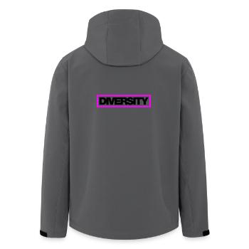 Typo Diversity Contour 2C - Men’s Recycled Softshell Jacket by Stanley/Stella - anthracite - Back - AI Model Male 185 light (185cm)