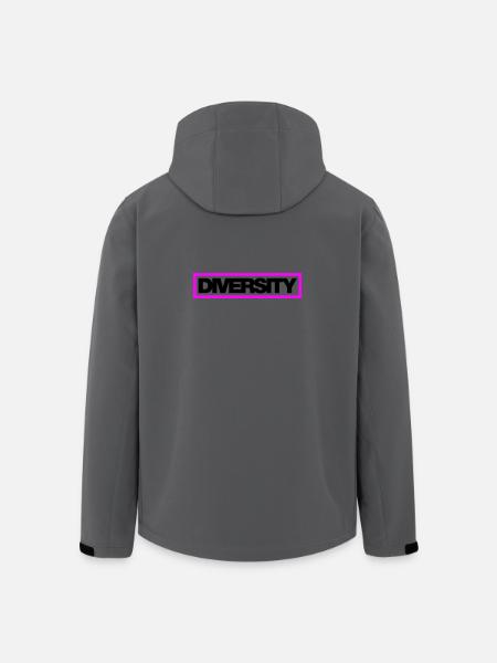 Typo Diversity Kontur 2C - Recycelte Männer Softshell-Jacke von Stanley/Stella - Anthrazit