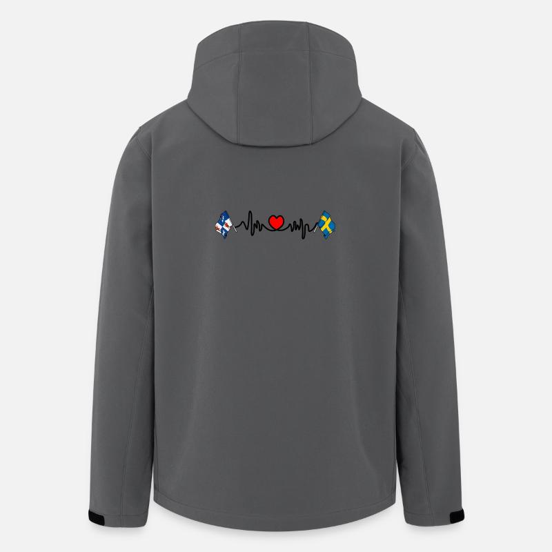 Herzfrequenz-Hotline Norrbotten & Schweden - Recycelte Männer Softshell-Jacke von Stanley/Stella - Anthrazit