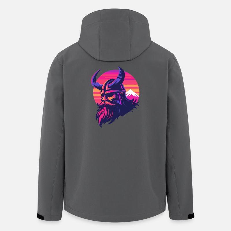 Wikinger Synthwave 3 - Recycelte Männer Softshell-Jacke von Stanley/Stella - Anthrazit