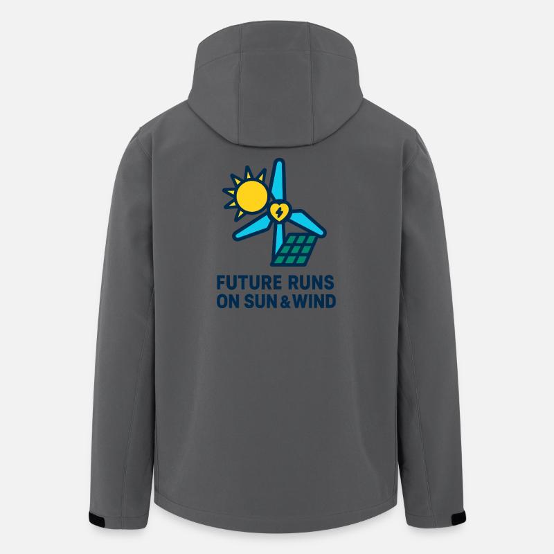 Future Runs on Sun & Wind - Recycelte Männer Softshell-Jacke von Stanley/Stella - Anthrazit