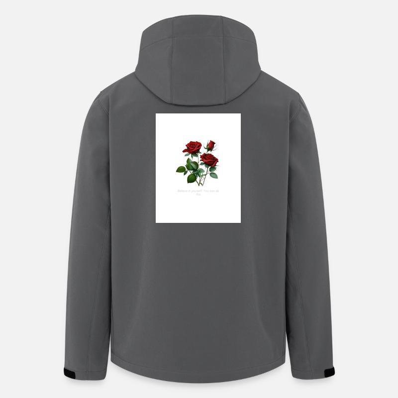 Rosenmotiv Erweckt das Leben... - Recycelte Männer Softshell-Jacke von Stanley/Stella - Anthrazit
